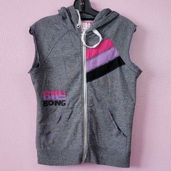 Billabong Jackets & Blazers - Billabong Retro Hoodie Vest/ M.